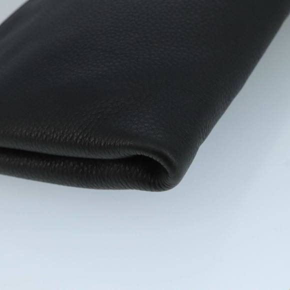 PRADA Clutch Bag Leather Black Auth ep7147 - Picture 14 of 16